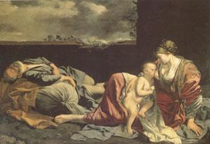 Orazio Gentileschi THe Rest on the Flight into Egypt (mk05)